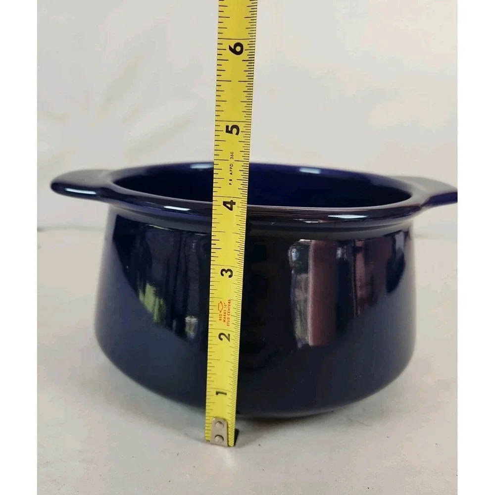 Vintage Chantal Cobalt Blue Ceramic Stoneware Pot 6